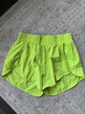 Neon Athletic Shorts - Bright Lime